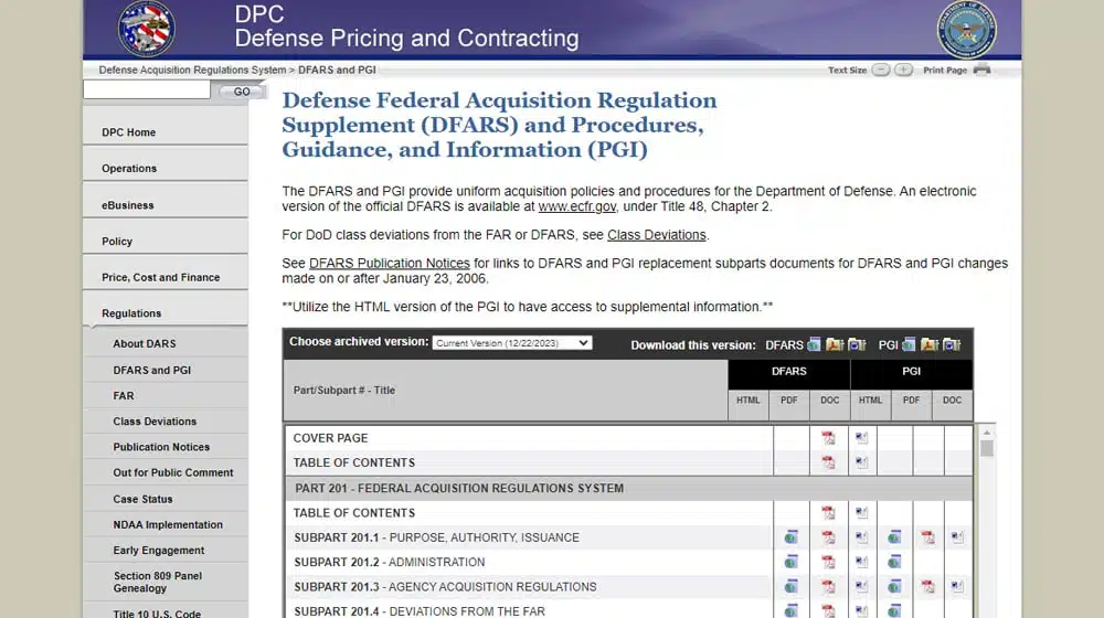 What is DFARS