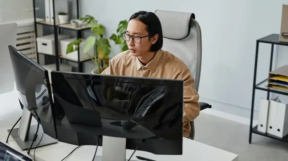 An Employee Adhering to Security Standards