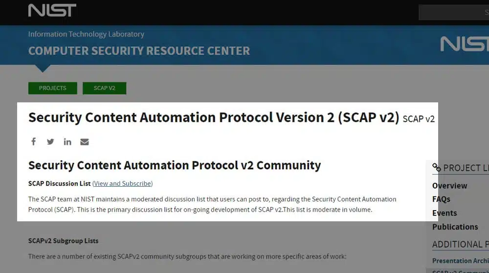 Security Content Automation Protocol Version 2