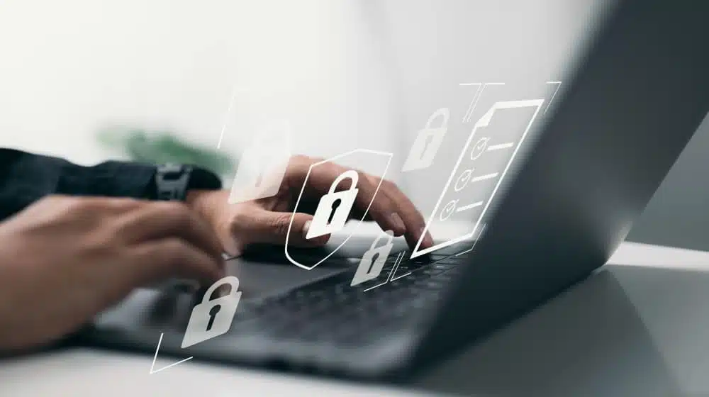 A Person Accessing Secure Data