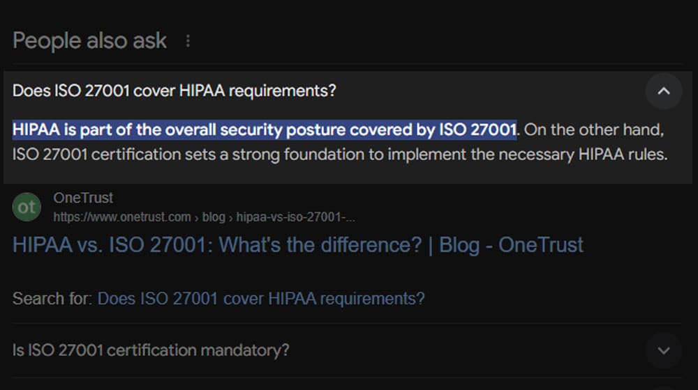 Does ISO 27001 Cover HIPAA