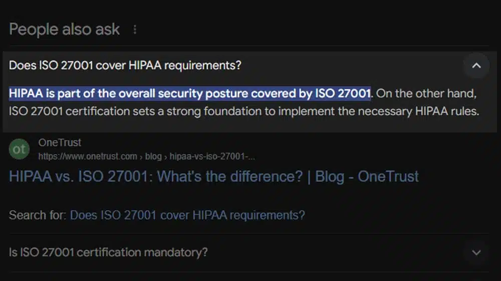 Does ISO 27001 Cover HIPAA