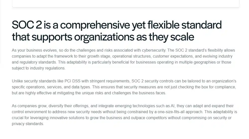 SOC 2 Flexible Framework