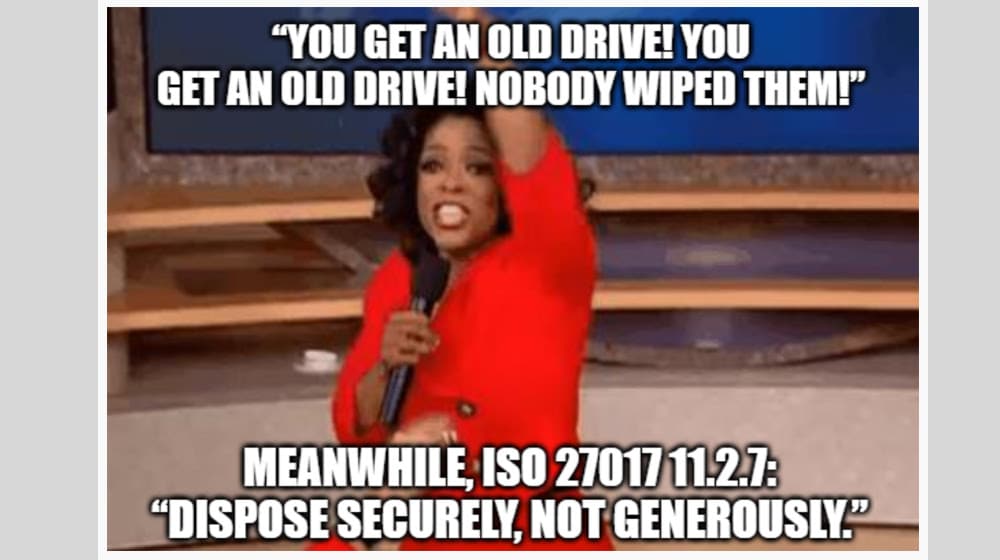 Secure Disposal Or Reuse Of Equipment Control 11.2.7