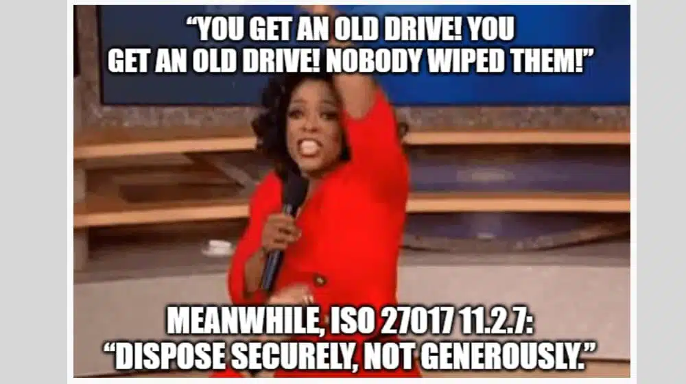 Secure Disposal Or Reuse Of Equipment Control 11.2.7